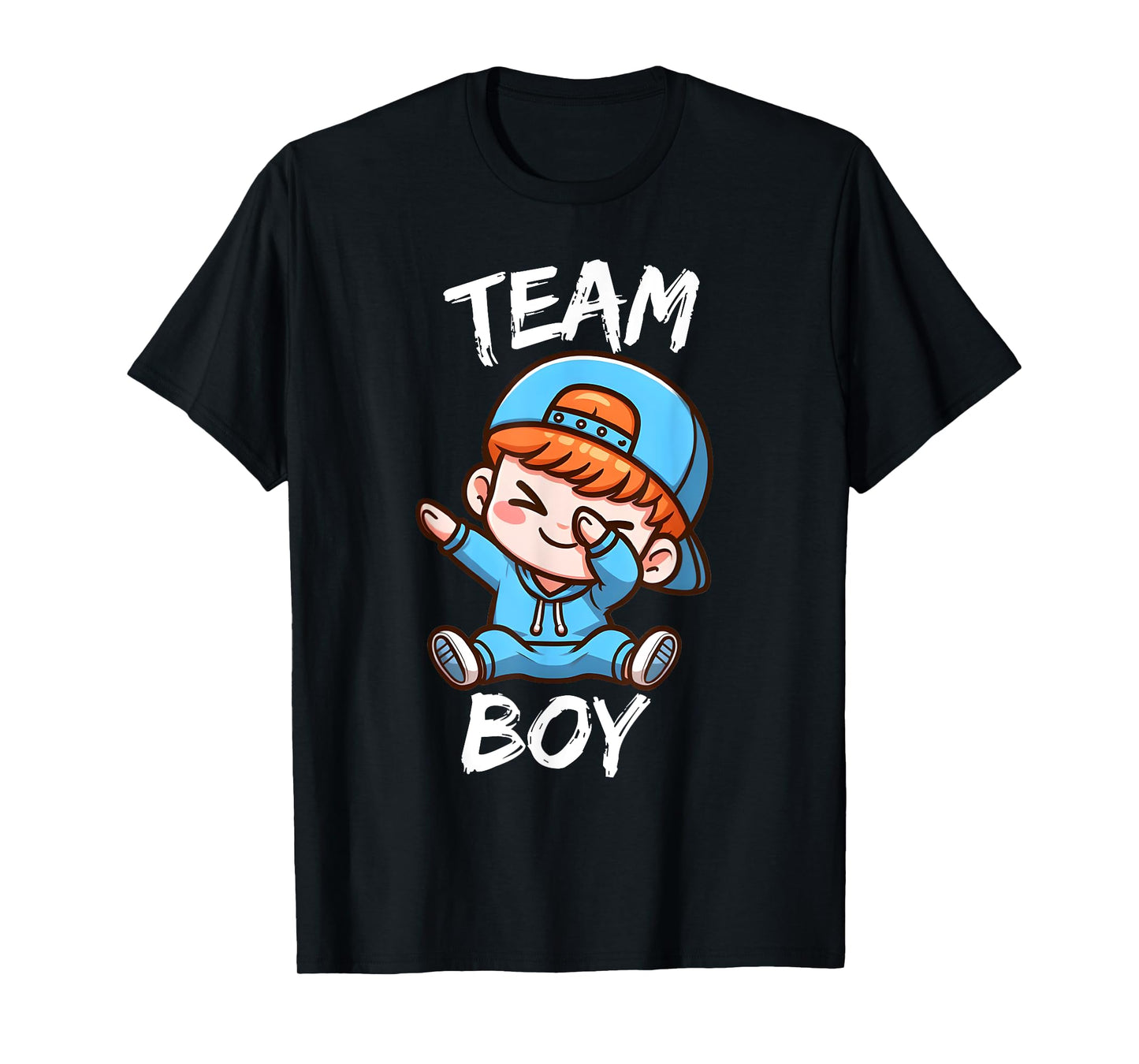 Gender Reveal Party Team Boy Red Hair Baby Announcement T-Shirt