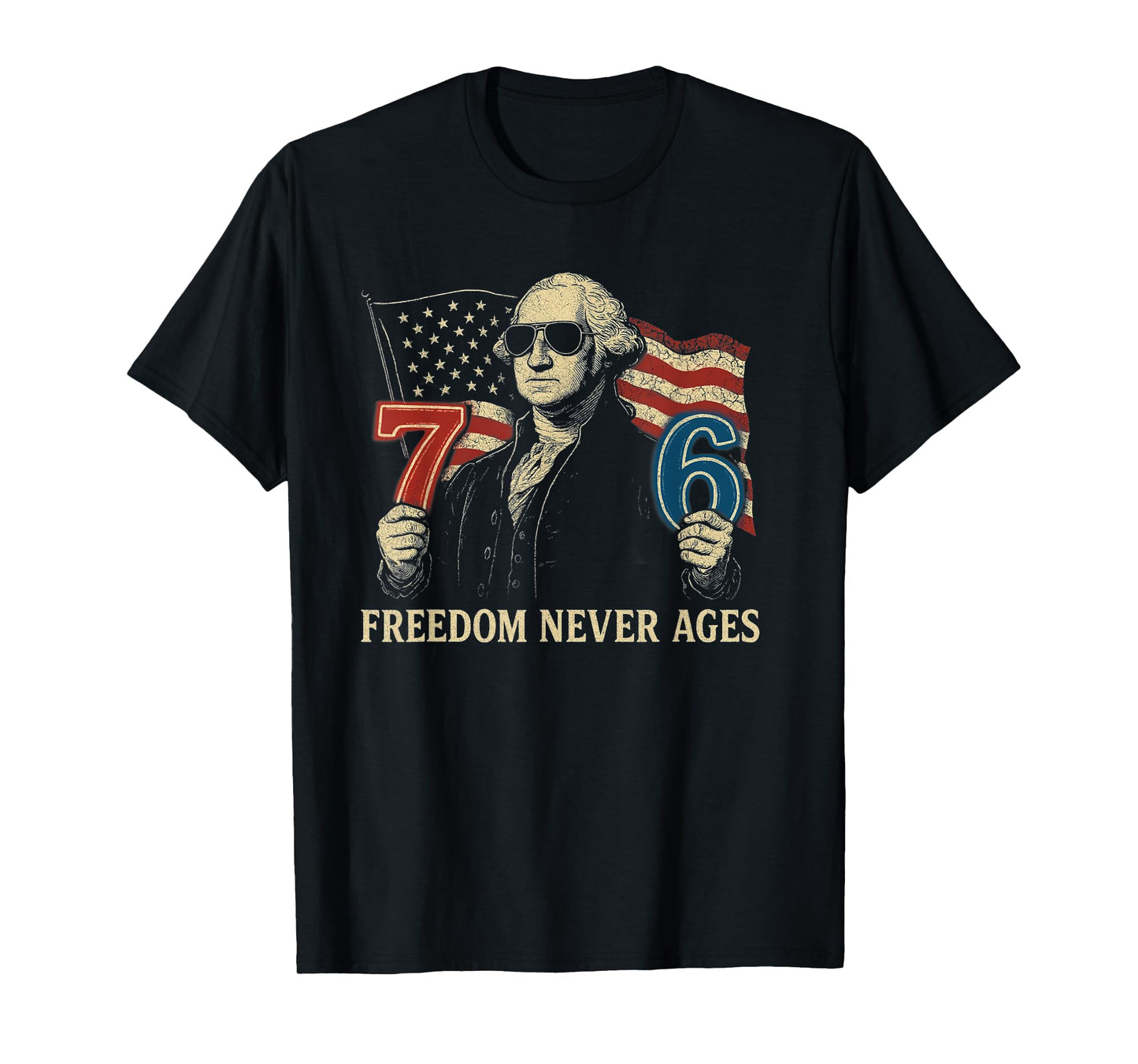 6-7 7-6 George Washington Freedom Design for Teachers T-Shirt