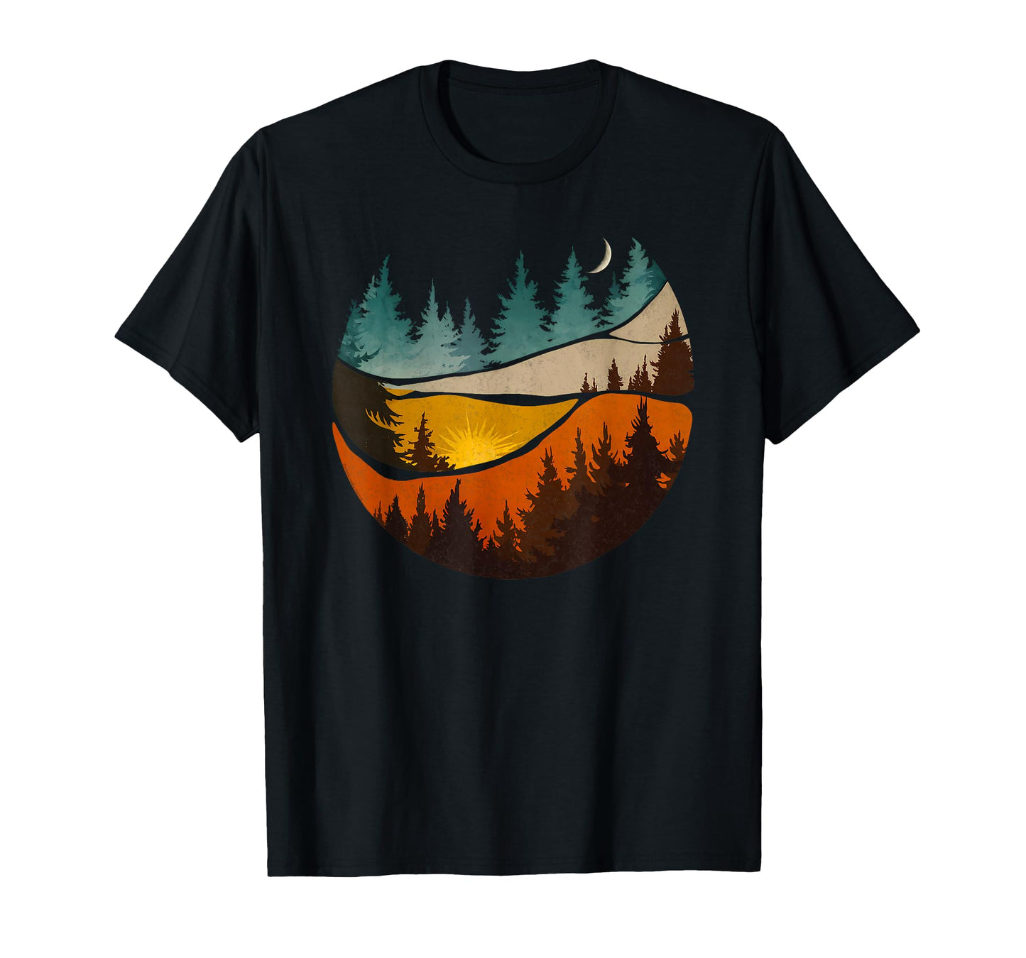 Trees Nature Mountains Adventure Outdoor Wildlife Forest T-Shirt