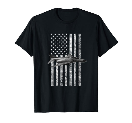 F-4 Phantom II American USA Flag Tee - Military Machine