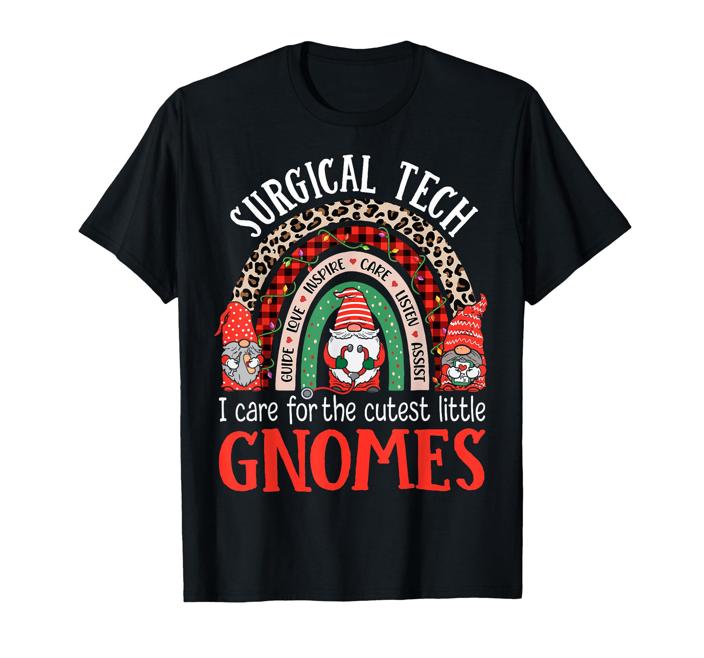 Christmas Surgical Tech Gnomes Surgical Nursing Technologist T-Shirt