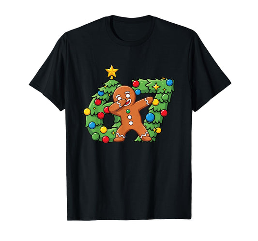 Dabbing 67 Gingerbread Santa Christmas Men Xmas Cookie T-Shirt