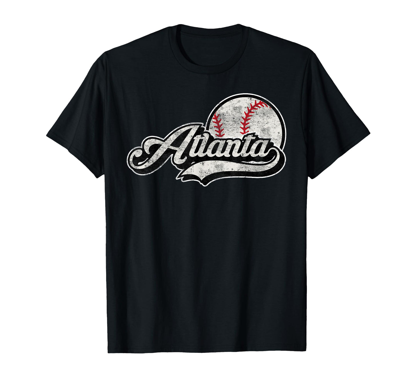 Atlanta Retro Distressed Baseball T-Shirt