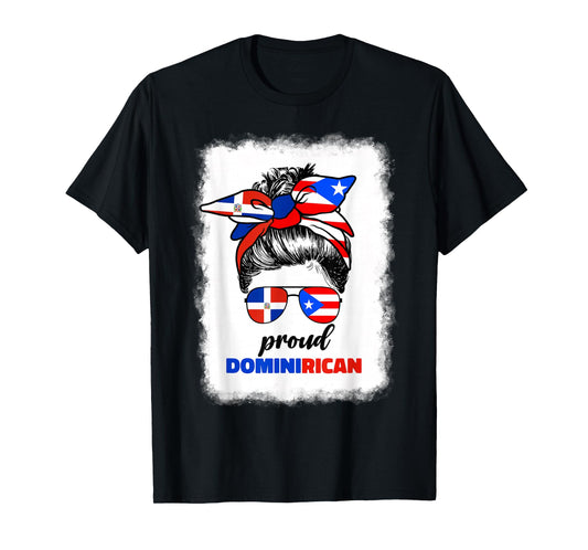 Half Dominican and Puerto Rican Rico Flag DominiRican Girl T-Shirt