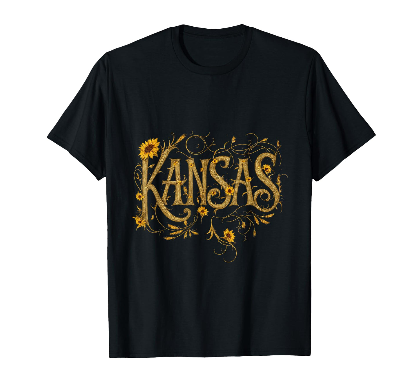 Vintage Kansas Sunflower Wheat Tshirt T-Shirt