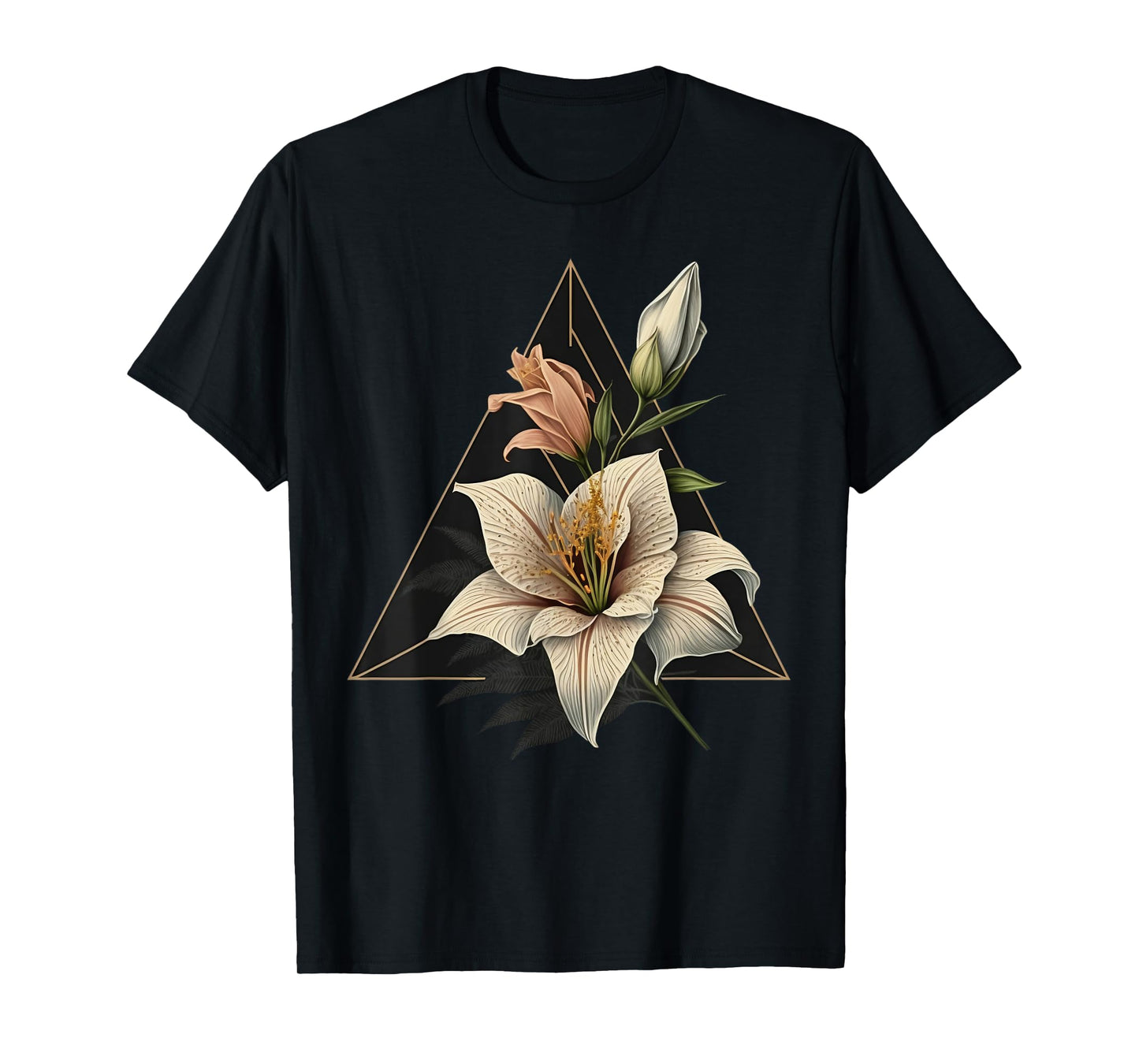 Abstract Geometric Lily T-Shirt