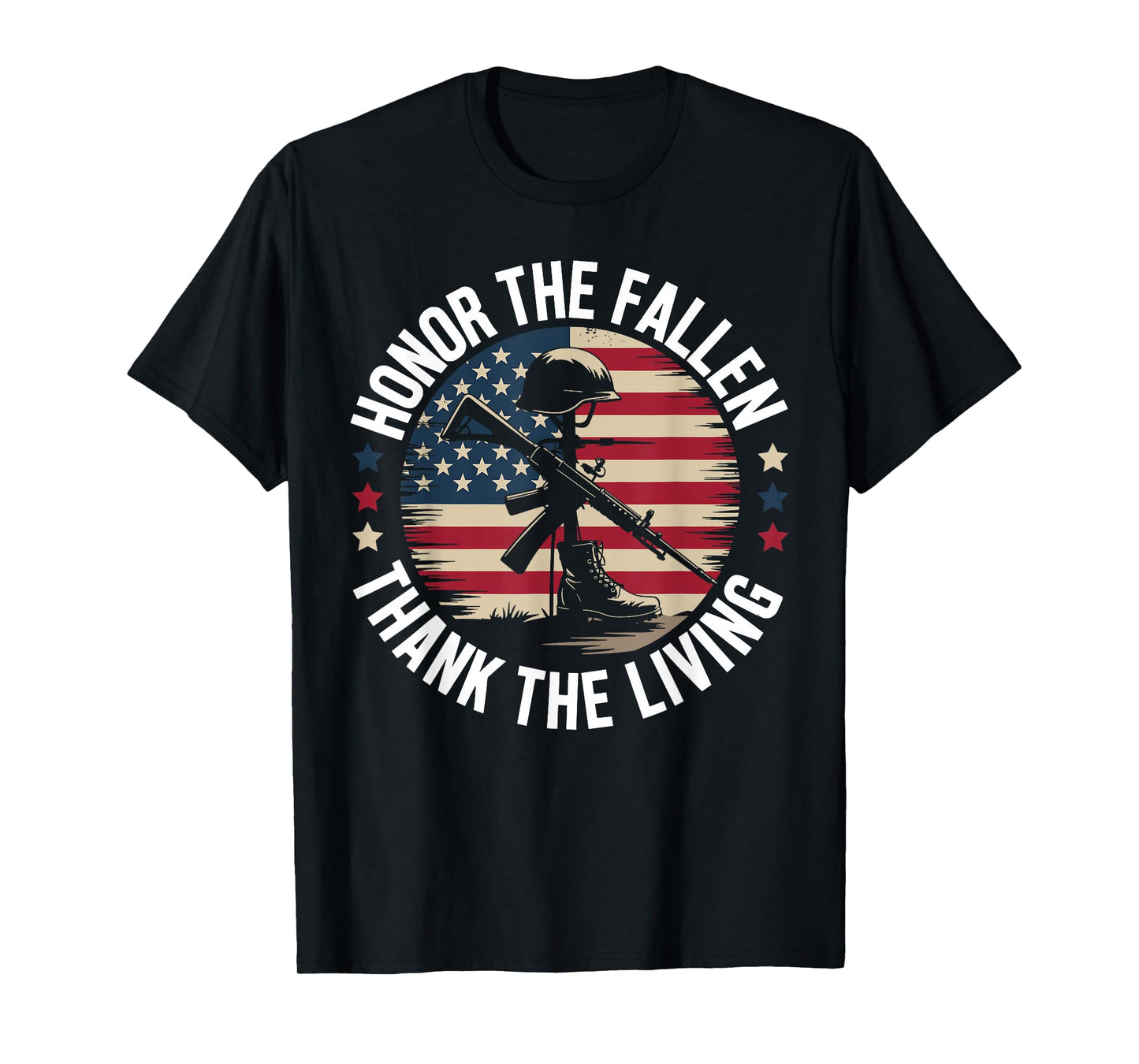 Honor The Fallen Thank The Living Memorial Day Flag T-Shirt