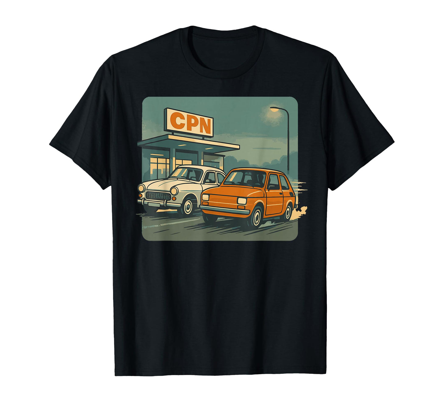 CPN Retro Cars PRL Poland Oldschool Vintage Ride T-Shirt