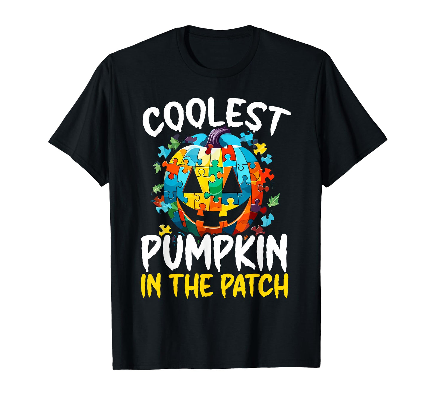 Autism Halloween Puzzle Trick Or Treat Autism Awareness T-Shirt