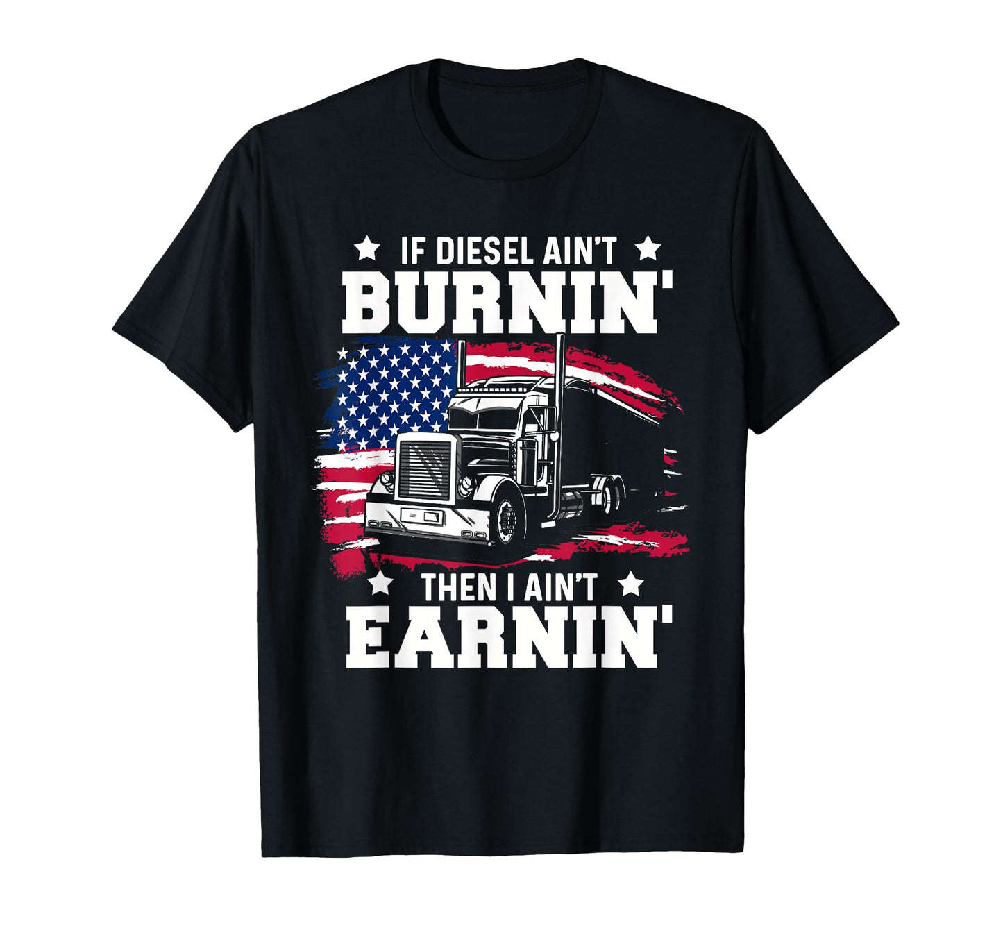 Funny Trucker Gifts Men Husband Semi Trailer Truck Driver T-Shirt