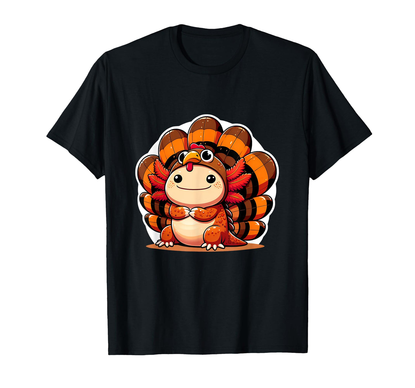 Pilgrim axolotl in Turkey Disguise turkey costume T-Shirt