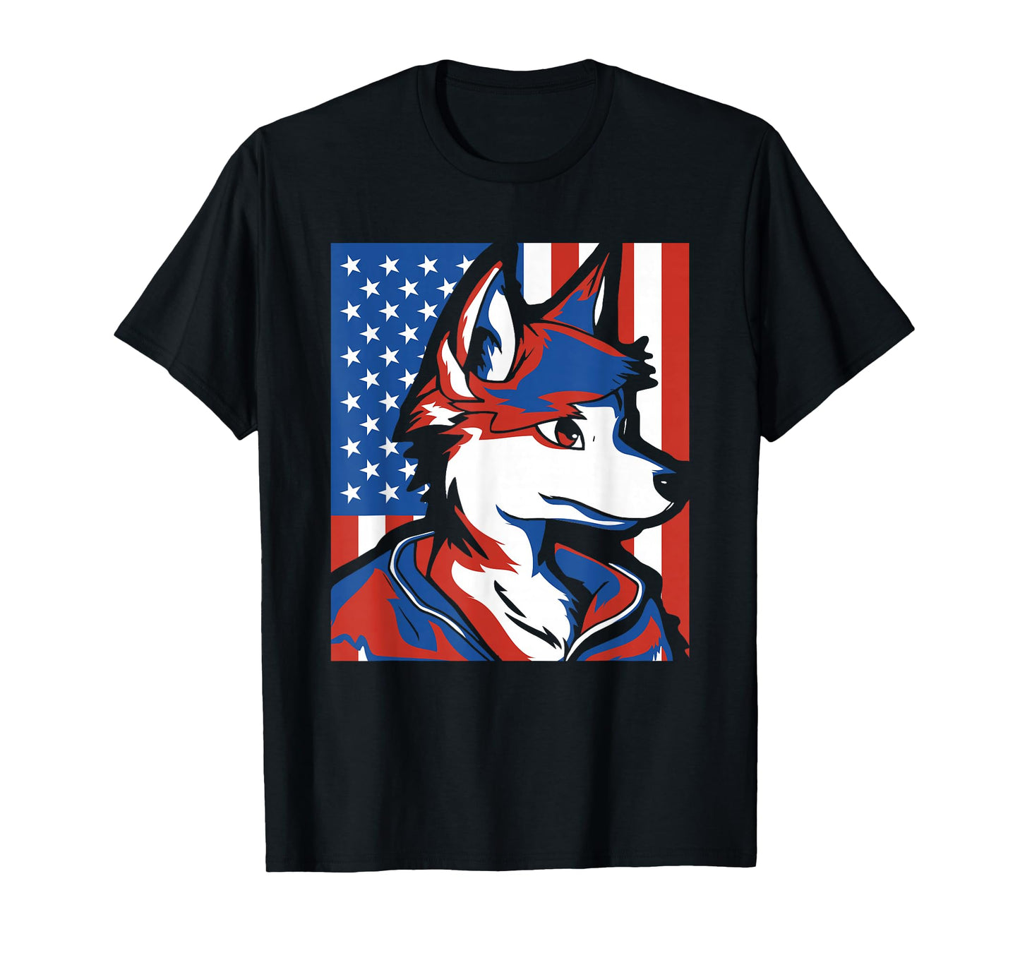 Furry Fandom Us Flag Cosplay Furs - Fursuiter Fursuits T-Shirt