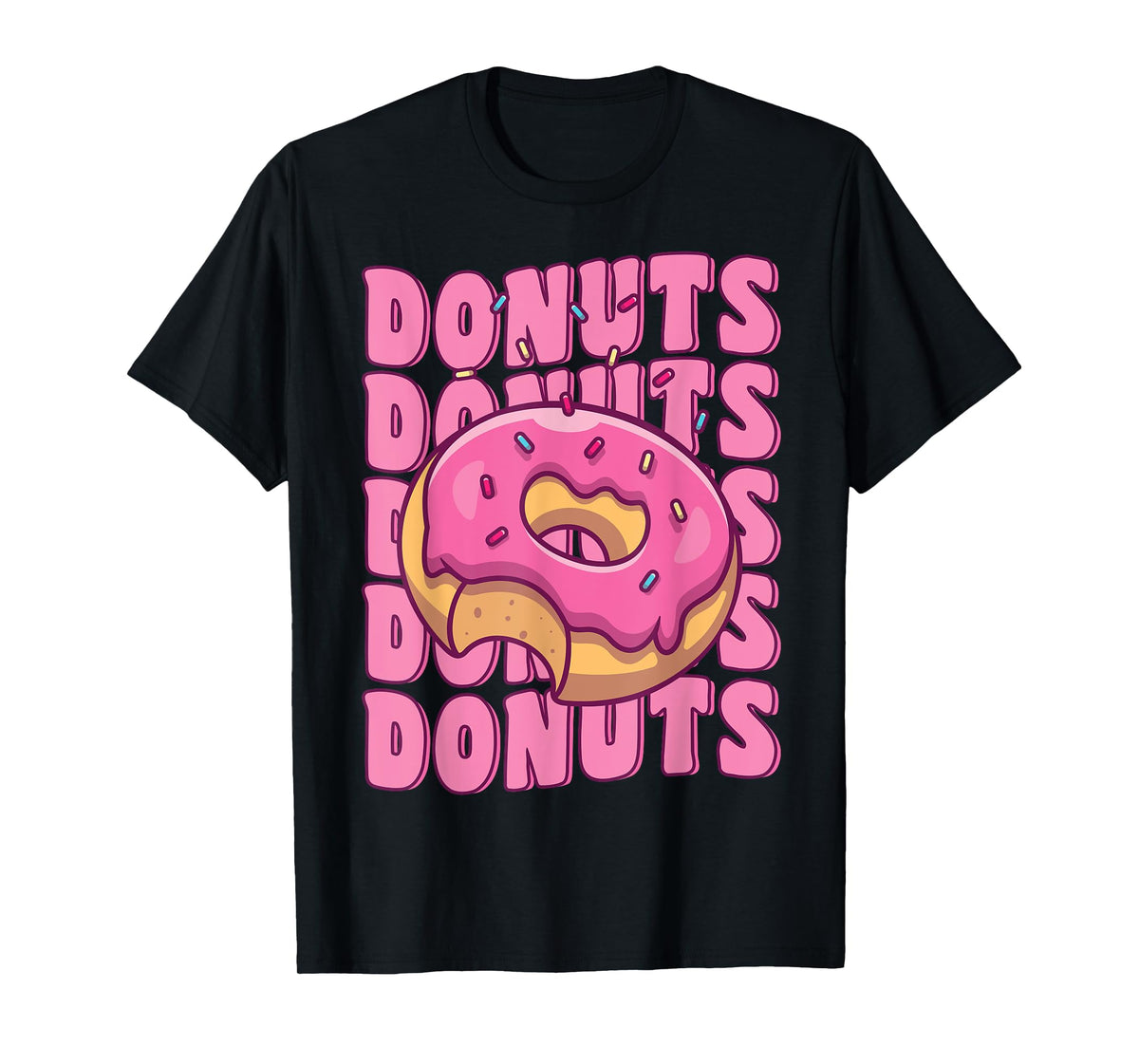 Groovy Pink Donut Squad Sprinkles Donut Lover Matching Donut T-Shirt
