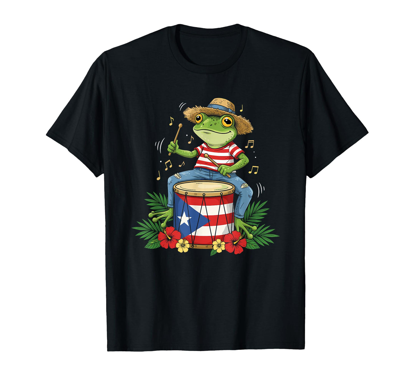 Puerto Rican Flag Coqui Frog Puerto Rico Hispanic Heritage T-Shirt