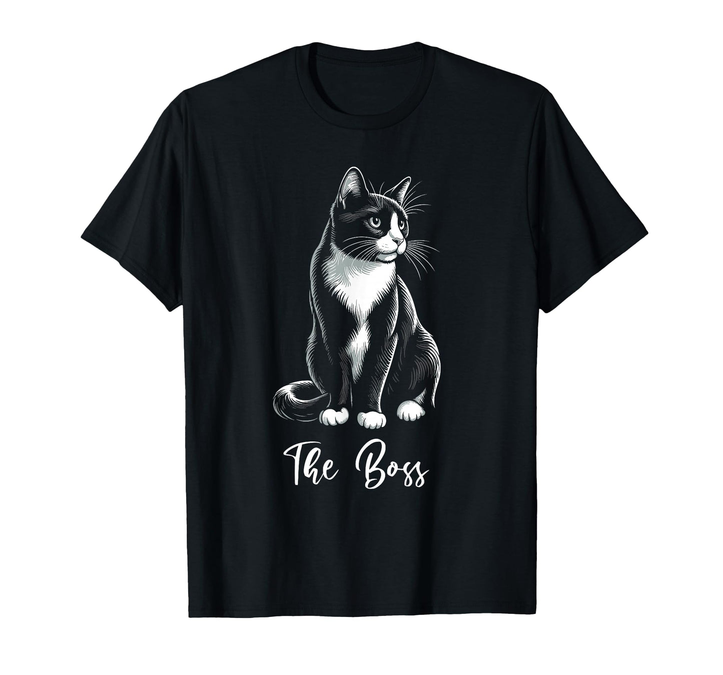 The Boss Tuxedo Cat Lover Kitten Tuxedo Cat Owner T-Shirt