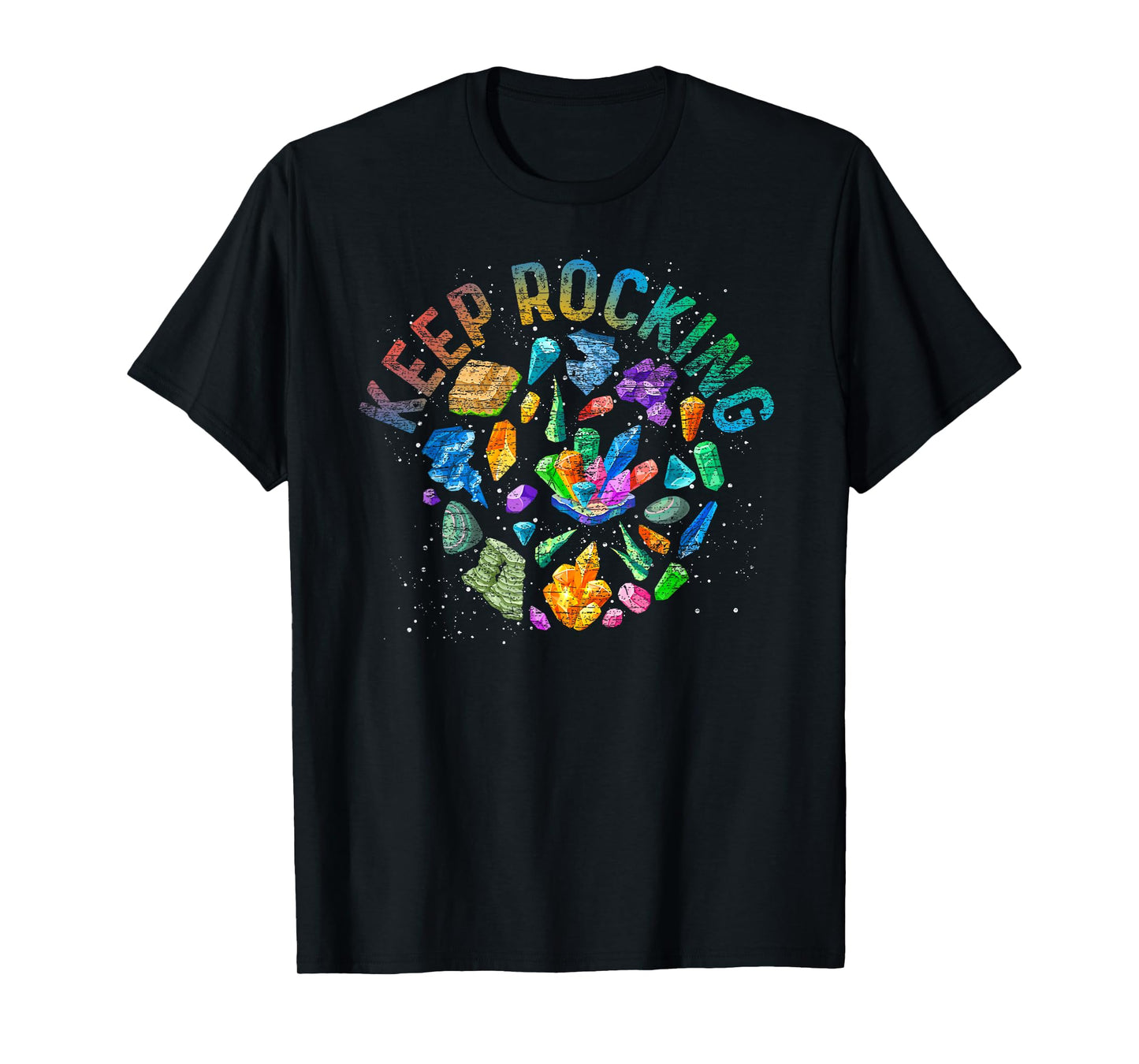 Colorful Rock Collector Earth Scientist Gift Funny Geology T-Shirt Small
