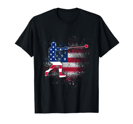 Hammer Throw Independence day Shirt Patriotic US Flag