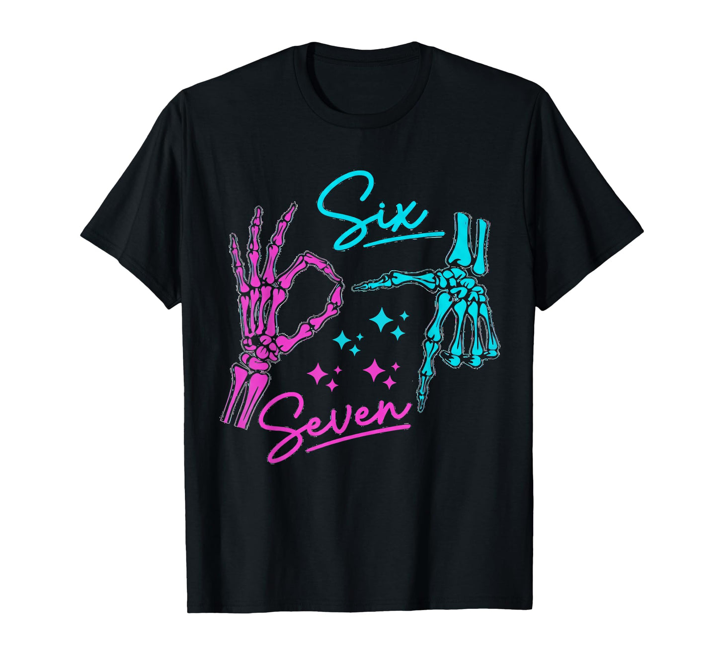 Funny Six Seven Number Gen Alpha Slang 6 7 Trending Meme T-Shirt