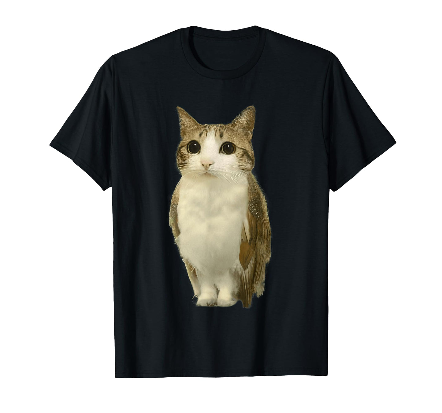 Cat Owl Cursed Internet Funny Brainrot Meowl Meme T-Shirt