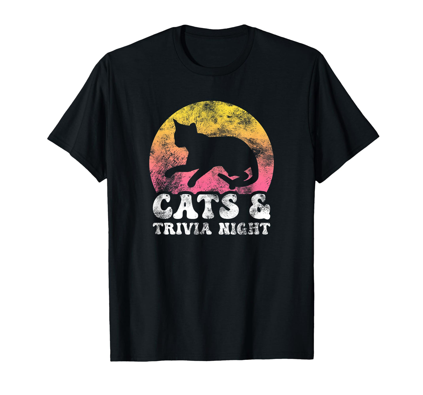 Funny Cats & Trivia Night Vintage Retro Hobby T-Shirt