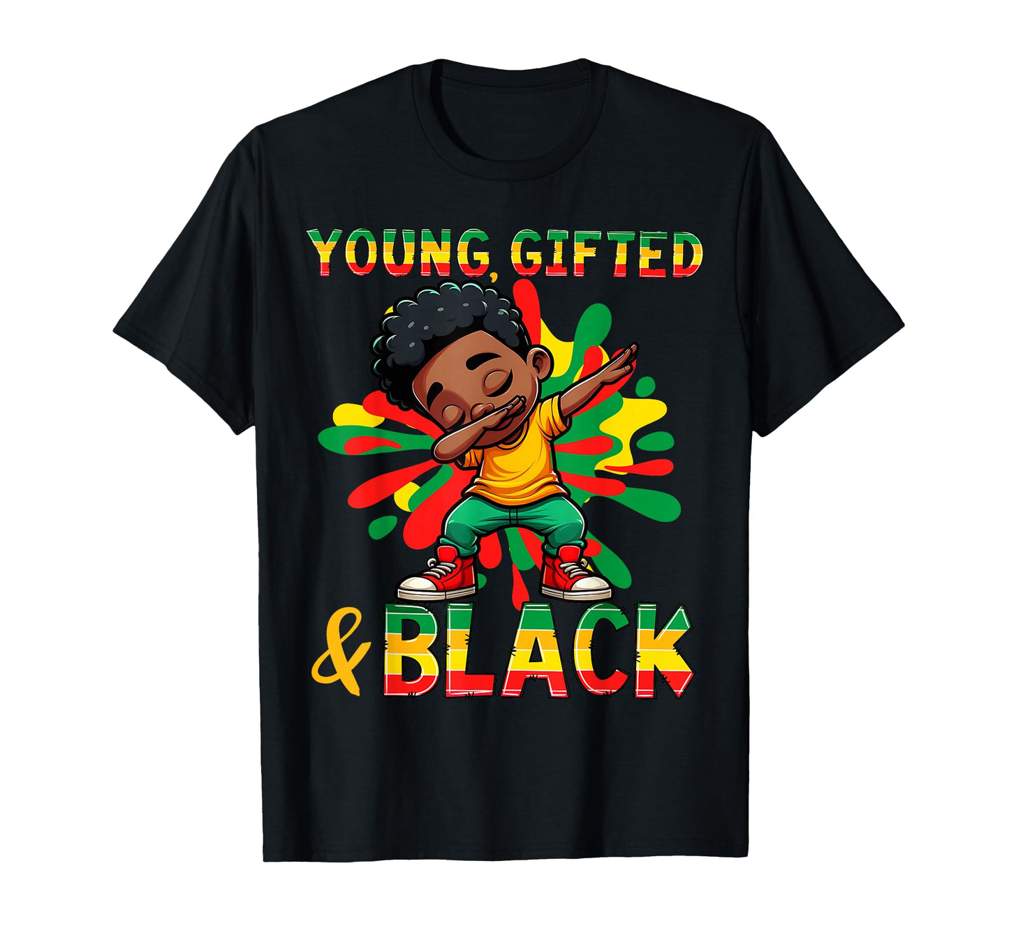 Young Gifted Black History Month African American Boys Kids T-Shirt