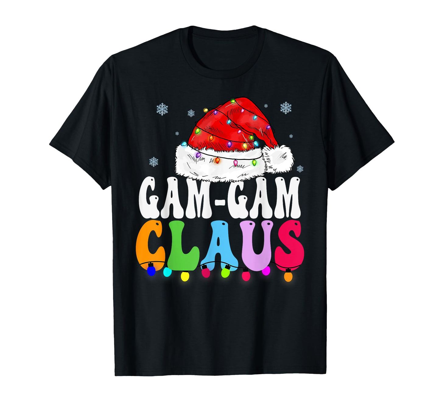 Gam-Gam Claus Funny Xmas Family Matching Grandma Christmas T-Shirt