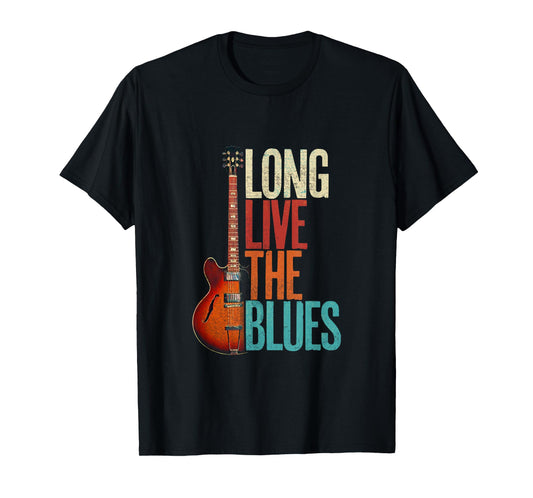 Blues Music Guitar Funny for Guitarist Guitar Player Vintage T-Shirt