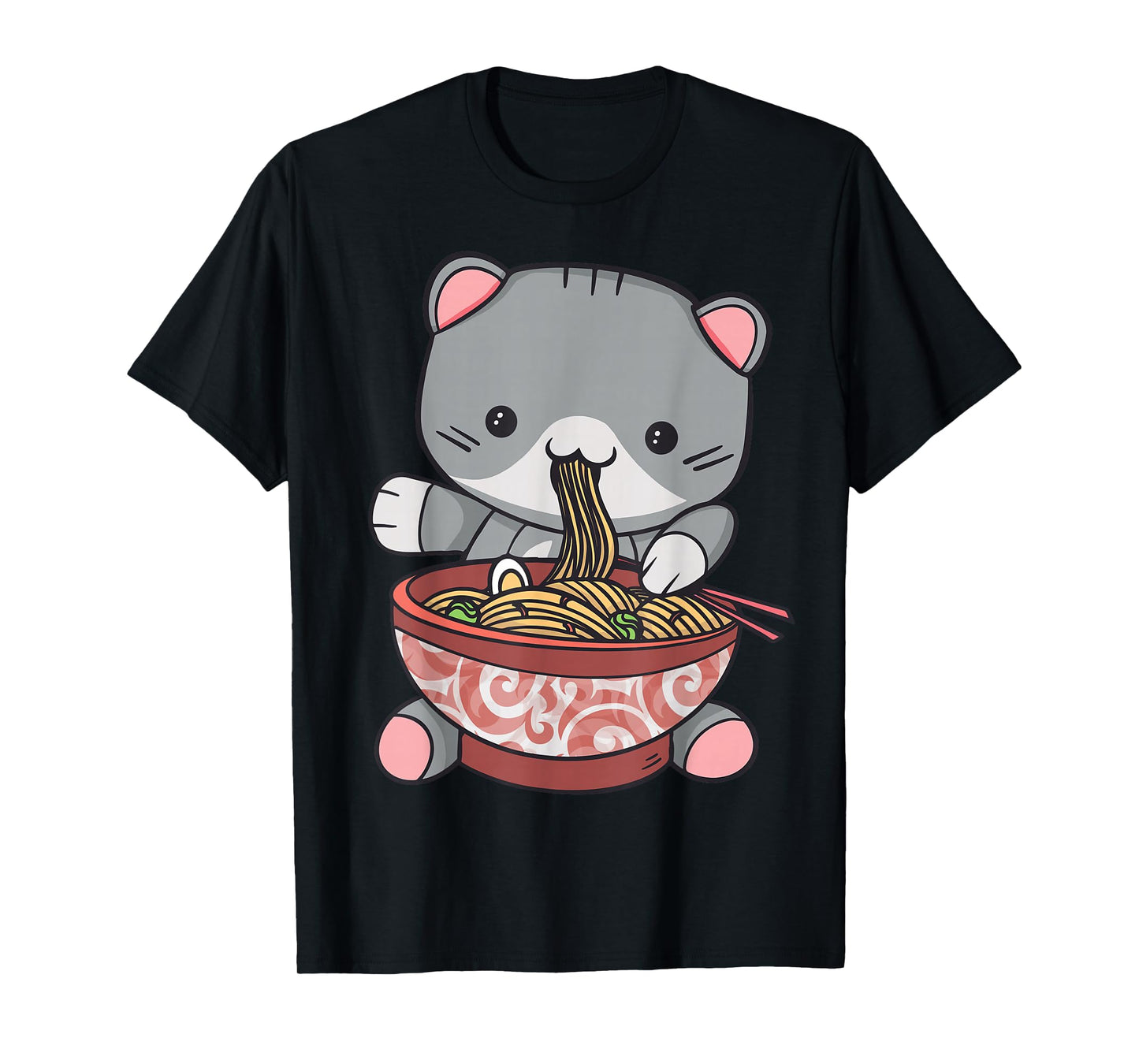 Ramen Cat Japanese Kawaii Anime Lover T-Shirt