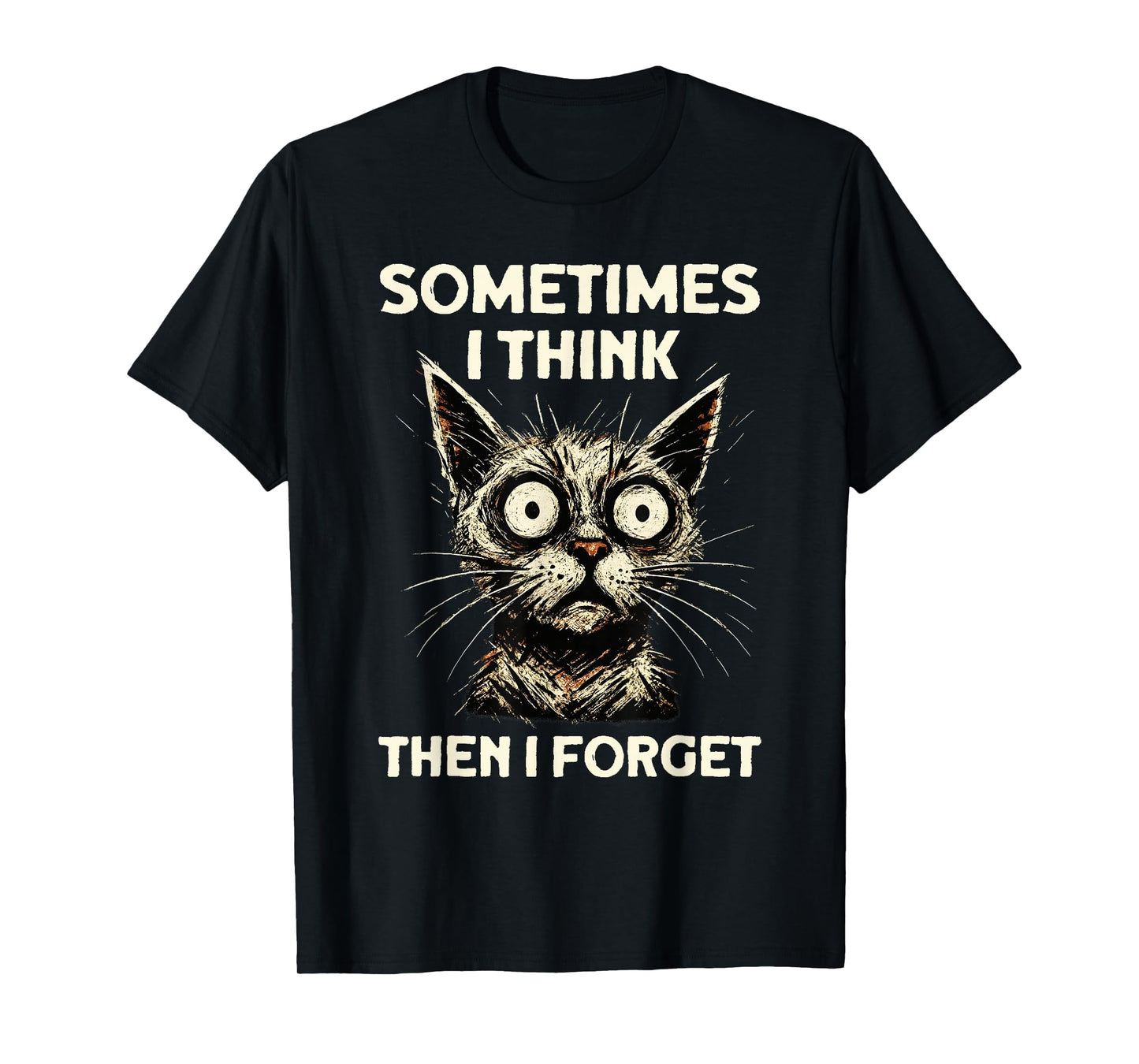 Funny Thinking Cat, Funny Sarcasm, Funny Sarcastic Cat T-Shirt