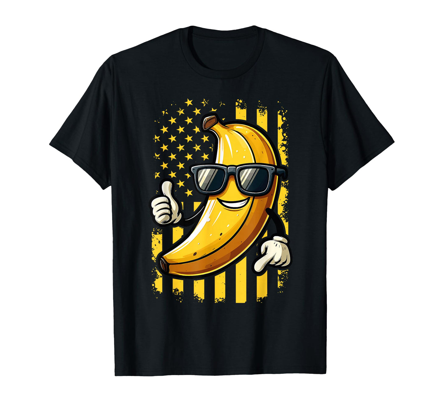 Graphic Bananas Proud Name Retro American Flag Bananas Lover T-Shirt