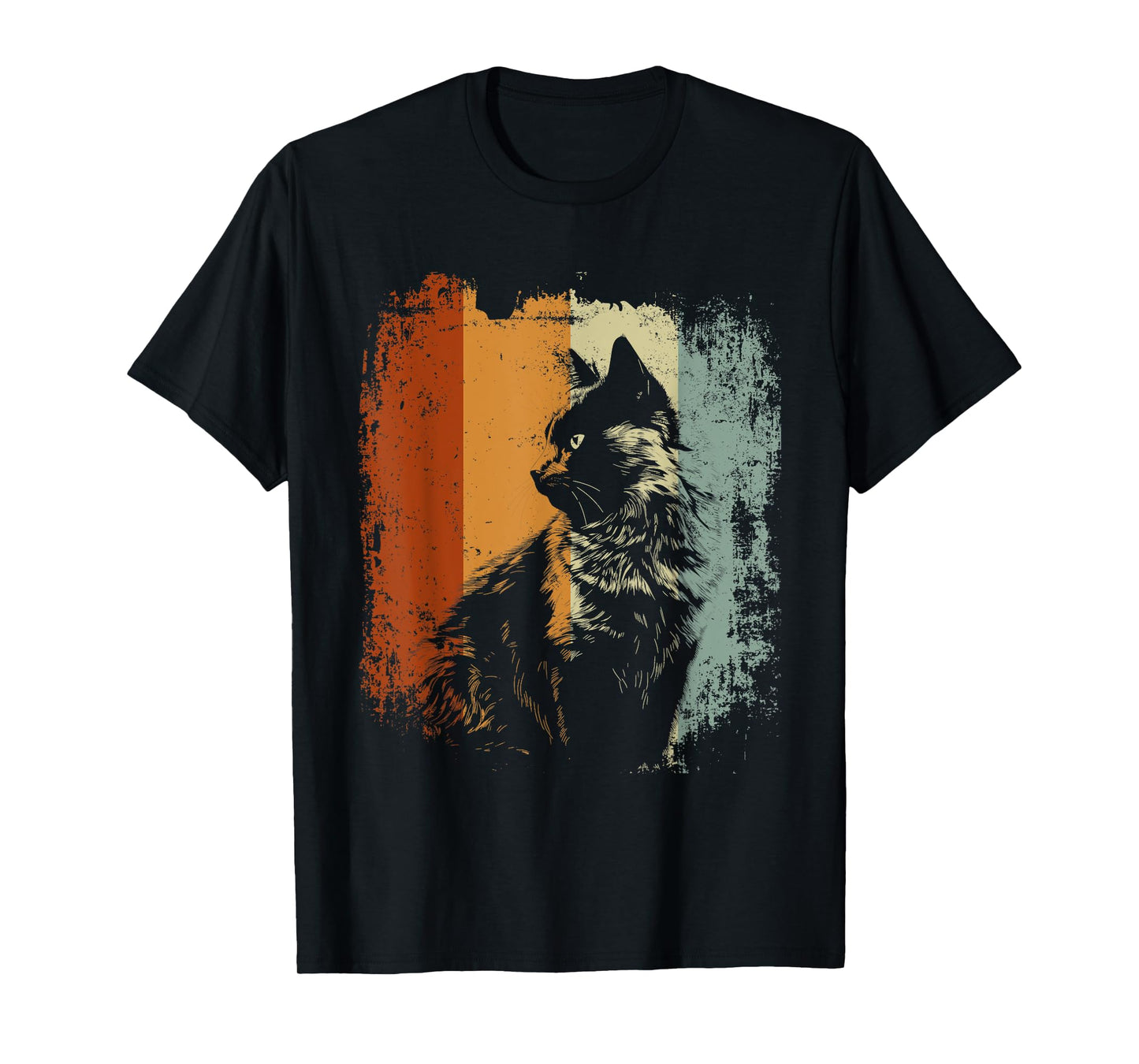 Nebelung Cat Retro Style T-Shirt