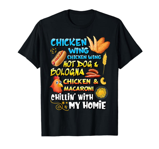 Chicken Wing Chicken Wing Hot Dog and Bologna Shirt Toddlers T-Shirt