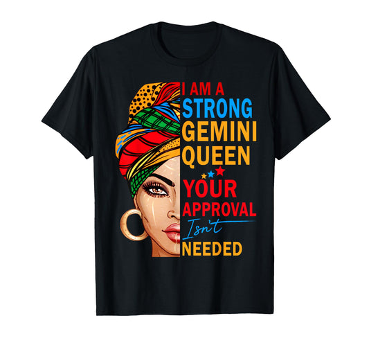 Gemini Zodiac Birthday May June Women Horoscope Queen T-Shirt