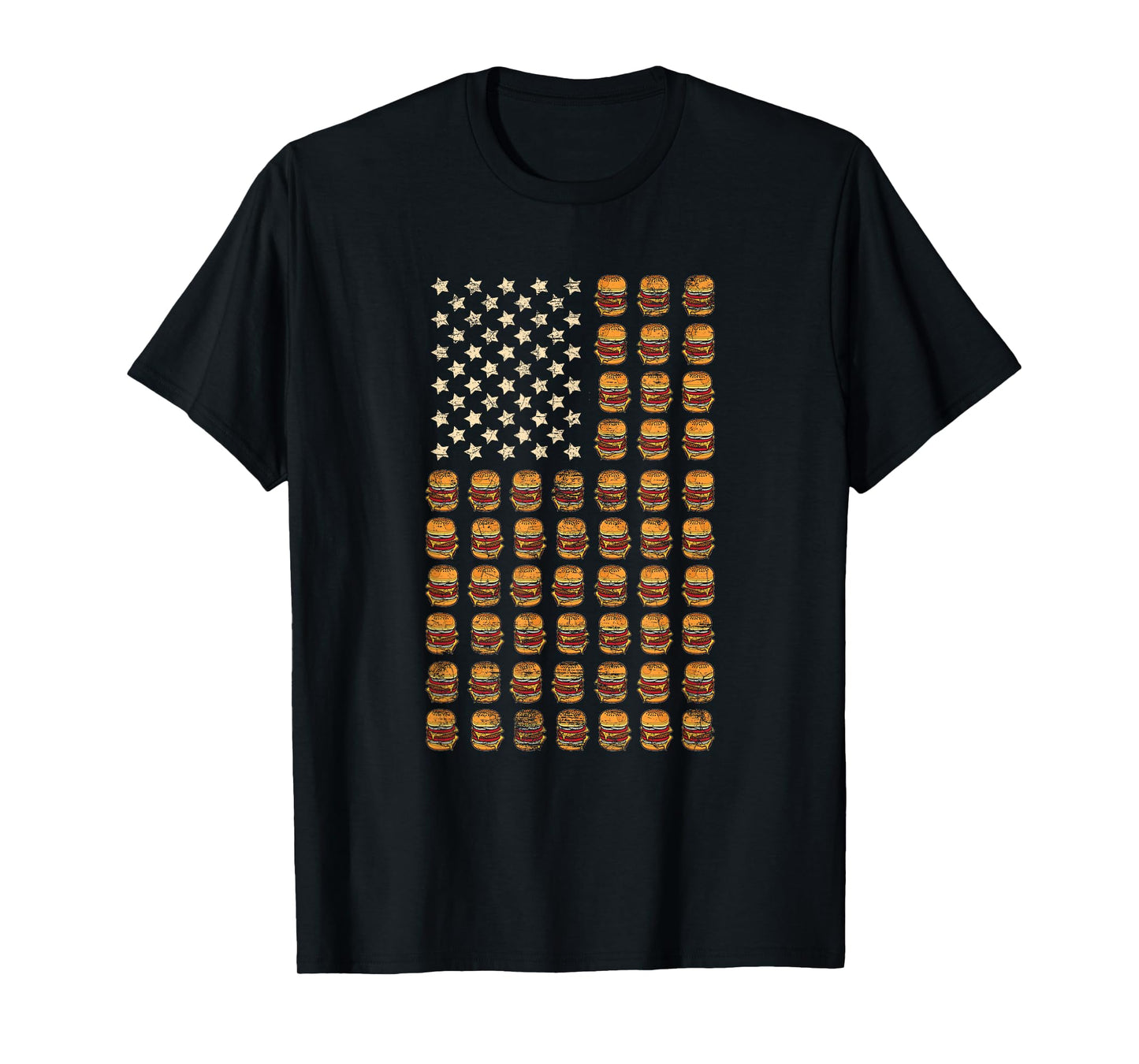 Cheeseburger Patriotic USA American Flag National Burger Day T-Shirt