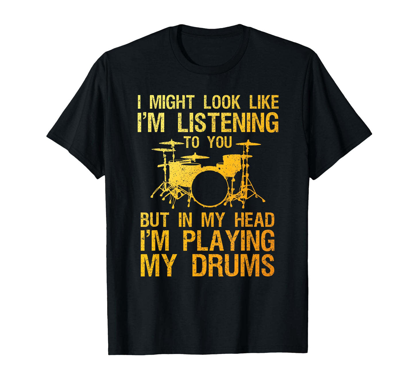 Funny Drummer Art For Men Women Drum Player Percussion Lover T-Shirt