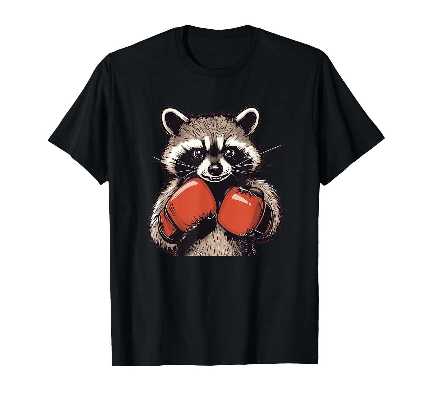 Funny Raccoon Costume for Sport and Boxing Gloves Lovers T-Shirt