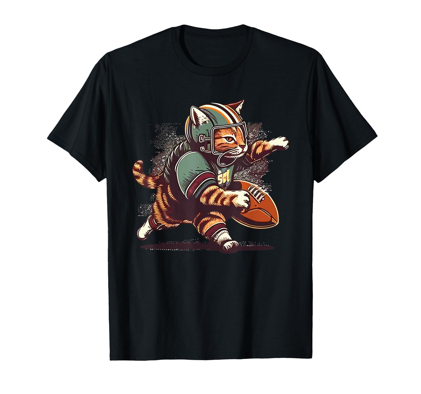 Cat Playing American Football T-Shirt