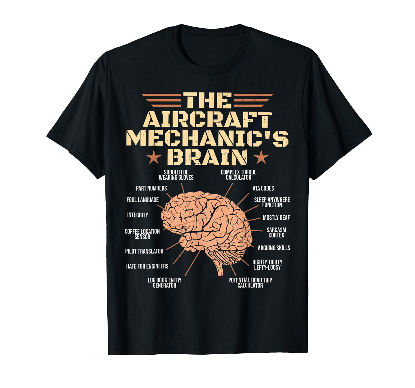 Aircraft Mechanics Brain Shirt Aviation T-Shirt