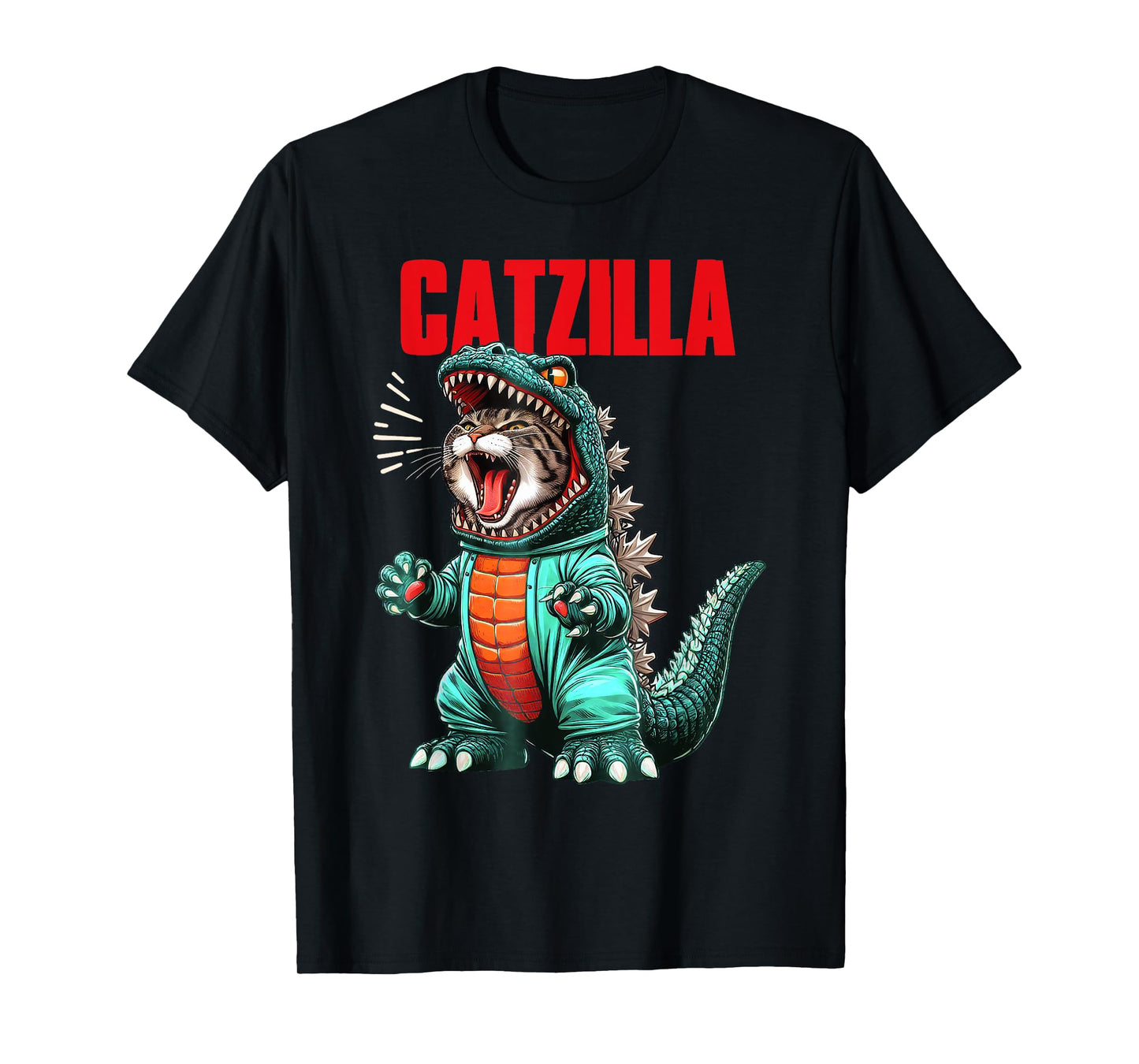 Cute Cat Kitty Catzilla For Cat Moms Cat Dads T-Shirt