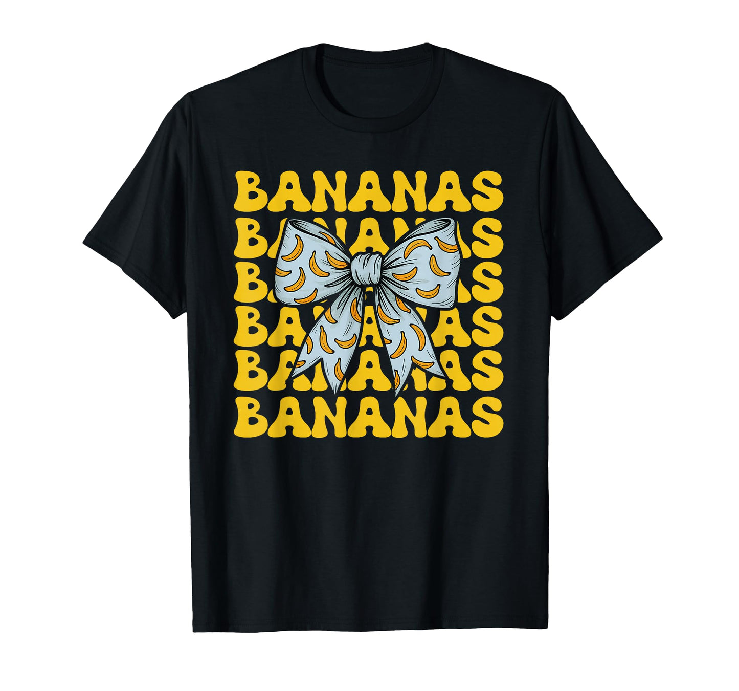 Retro Bananas Last Name Coquette Bow Women Girls Kids T-Shirt