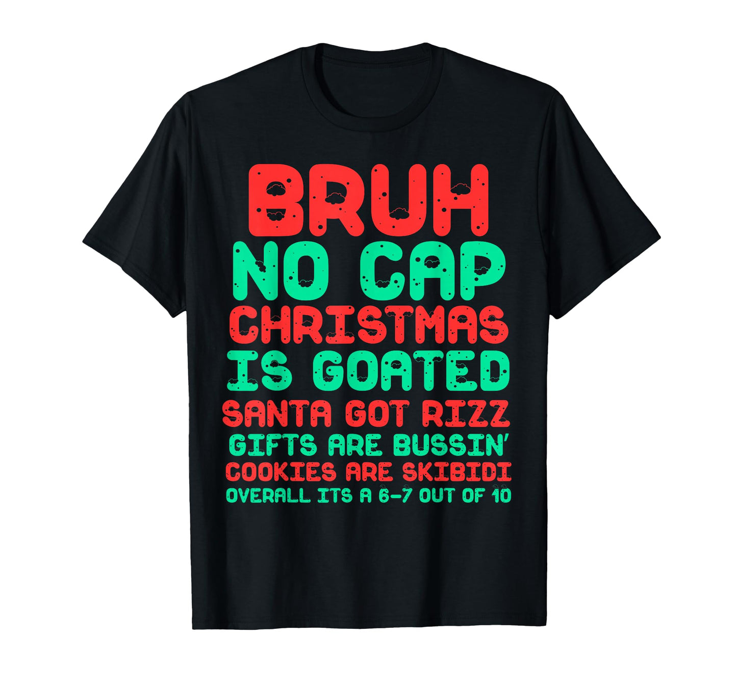 Funny Middle School Generation Alpha Gen A Slang Christmas T-Shirt