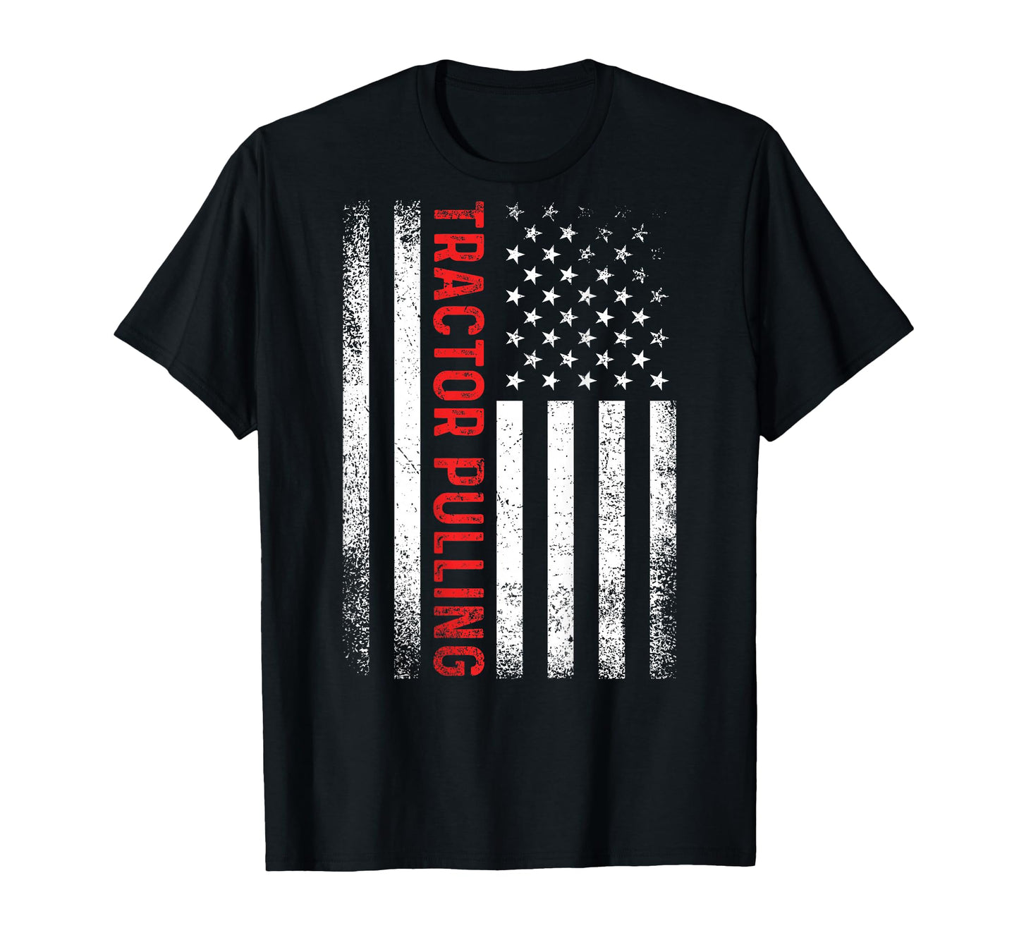 Tractor Pulling Cool USA American Flag Vintage Father's Day T-Shirt
