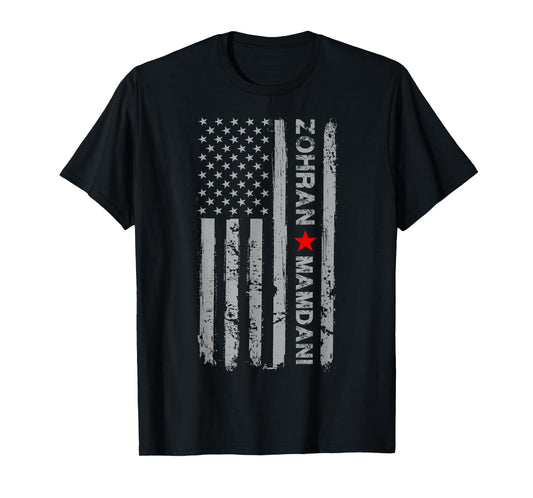 Zohran Mamdani Mayor NYC New York City US Flag Men Women T-Shirt