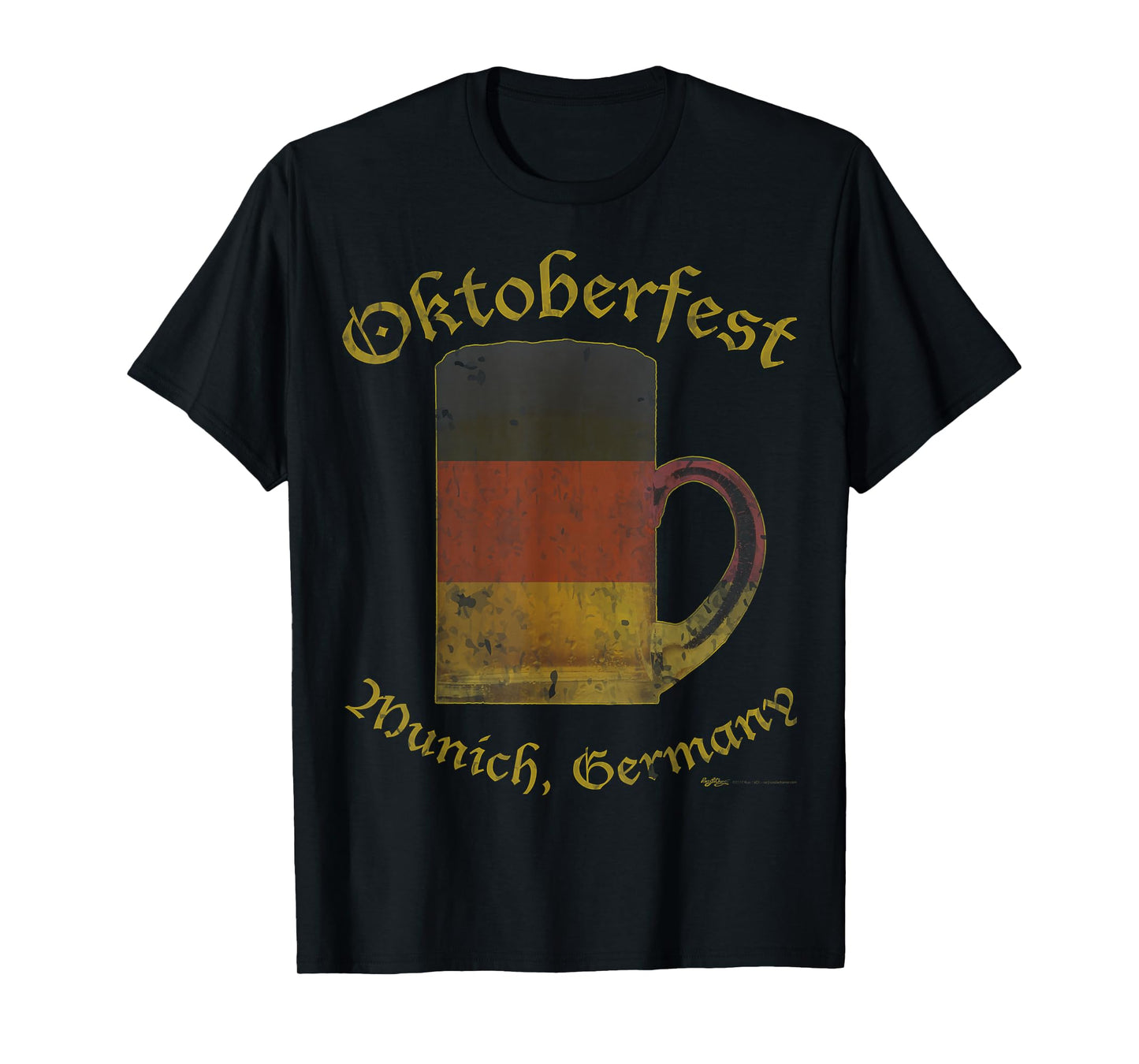 Vintage Oktoberfest Munich, Germany Flag Drinking T-Shirt