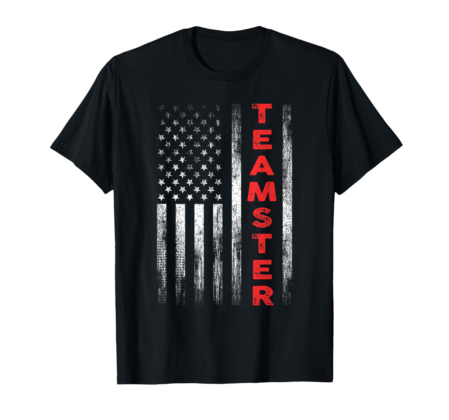 Teamster American Flag Patriotic Truck Driver US Trucking T-Shirt