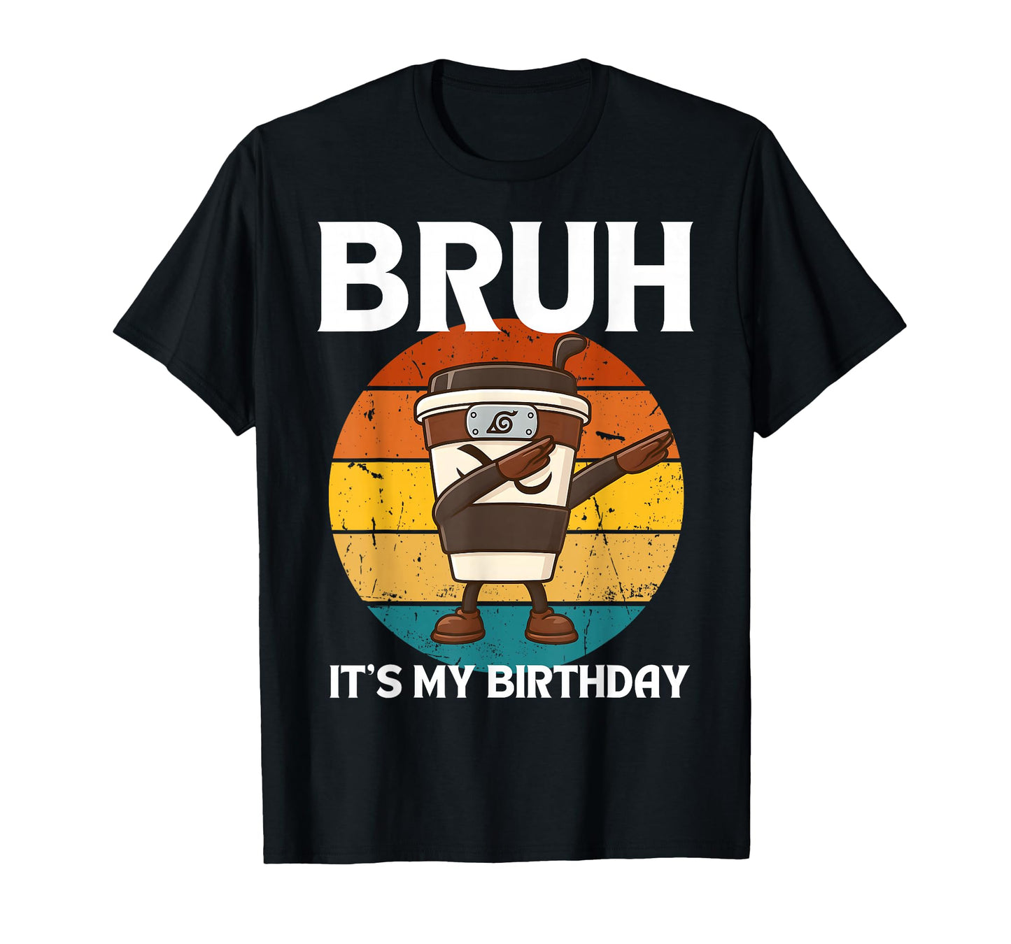 Bruh It's My Birthday Dabbing Cappuccino Assassino Kids Boys T-Shirt