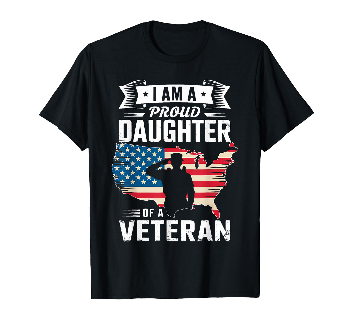 I'm A Proud Daughter of A Veteran Father's Day Girls T-Shirt