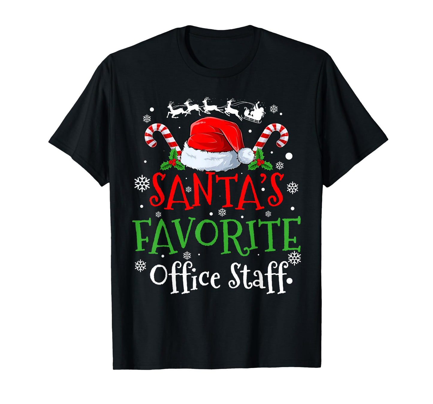 Santa's Favorite Office Staff Christmas Party T-Shirt