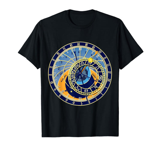 Prague Astronomical Zodiac Clock T-Shirt