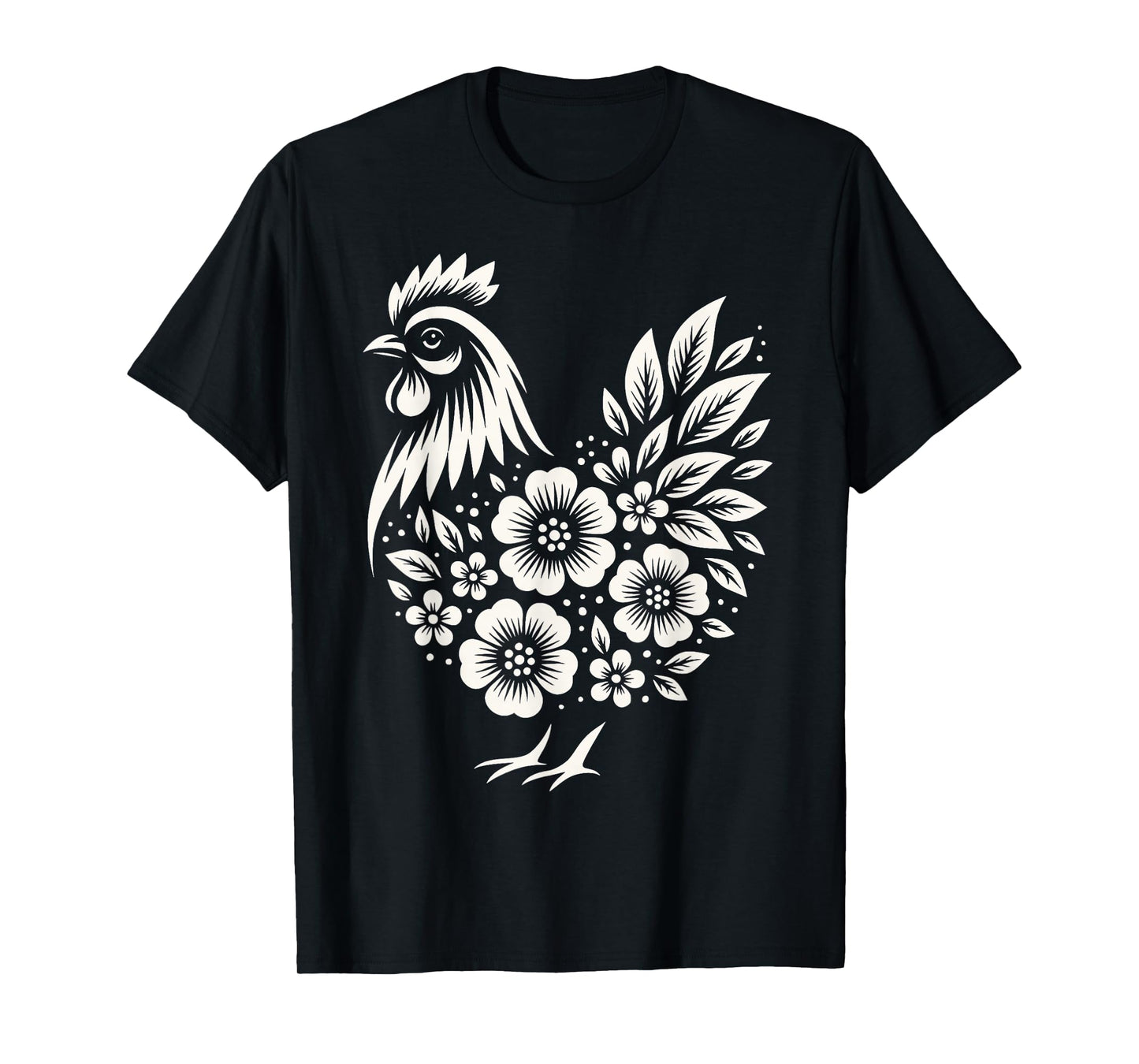 Chicken Floral Lover Gifts Women Girls Mom Cute Farm Chicken T-Shirt